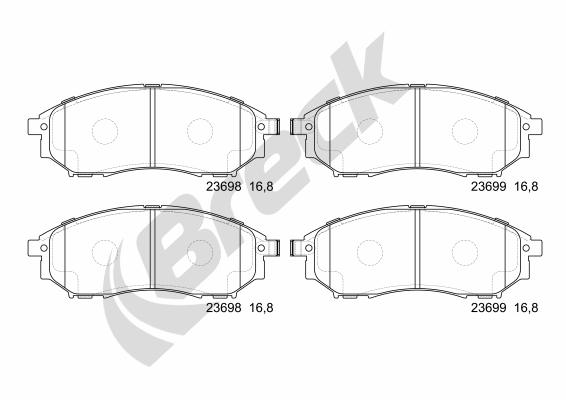 Set placute frana,frana disc 23698 00 701 00 BRECK